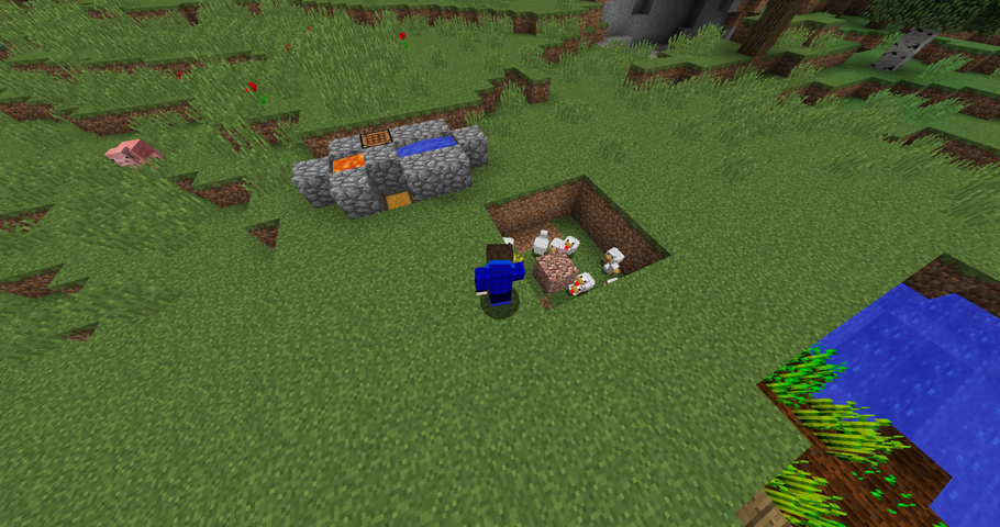 マイクラ日記 仮拠点を作ってみる 6 きまにまブログ