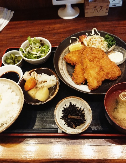 181 ごちそう家 ぽん太 水天宮 カキフライのお食事 ほぼ東京