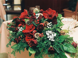 クリスマスウェディングのフラワーアレンジ 花きネットブログ