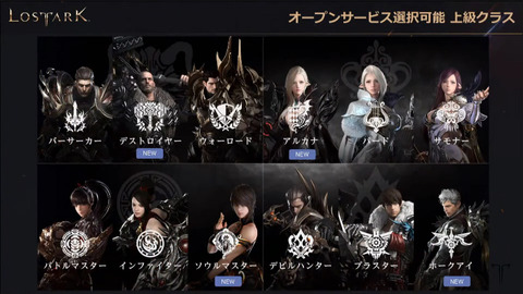 LOSTARKオーブンサービス時のクラス