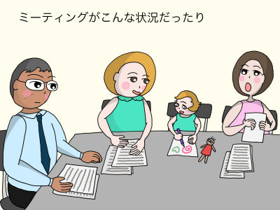 ミーティングがこんな状況だったり
