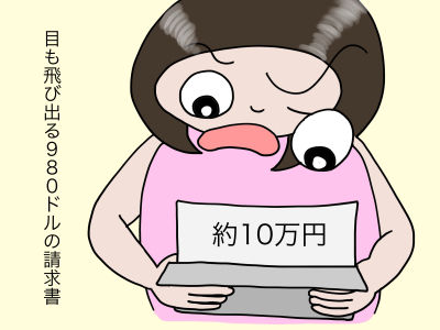 目も飛び出る980ドルの請求書