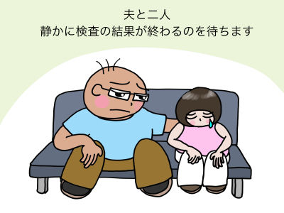 夫と二人、静かに検査の結果が終わるのを待ちます