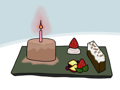 (ケーキの絵)