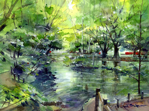 6月8日の水彩画 : カクロクさんの水彩画2