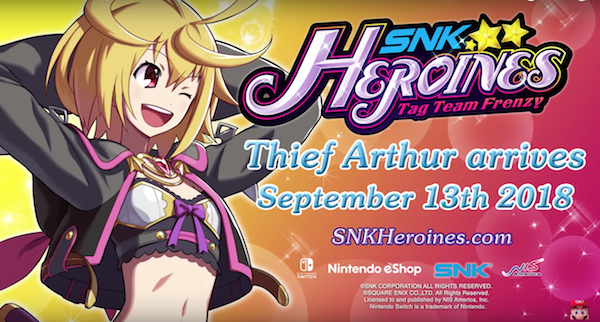 盗賊アーサーがsnkヒロインズに登場 Snkヒロインズ X ミリオンアーサー アルカナブラッドがコラボ 海外 貧乳だね ところで誰 格ゲーブログ 仮