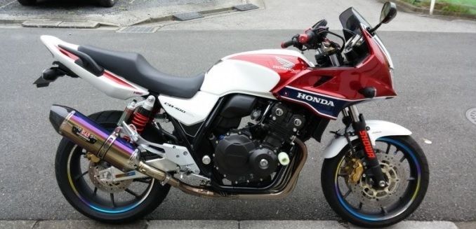 品揃え豊富で cb400sf nc42ヨシムラスリップオンマフラー チタン