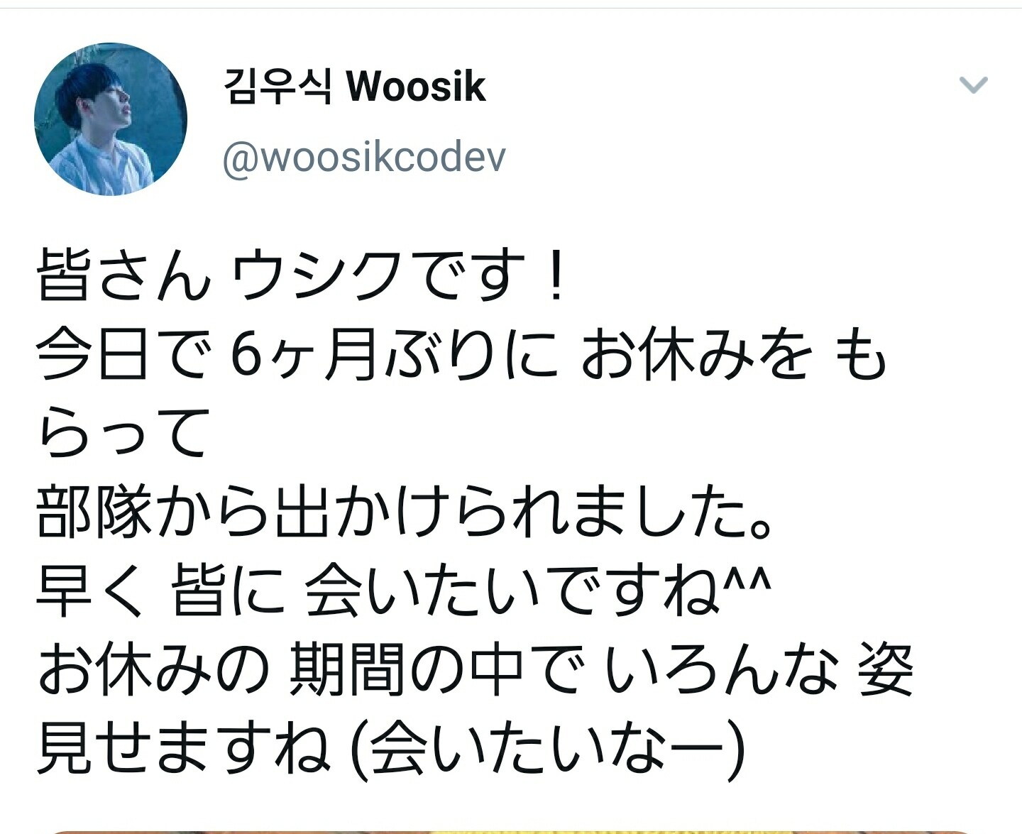 な こ の ずっとずっとcode Vに はまり中 ウシク ウシクさん休暇です