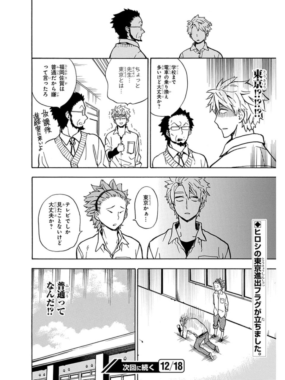 普通の高校生 ヒロシがぐれる ちなみにこれで三回目 ばらかもん ヨシノサツキ 話 感想 万華鏡なblog
