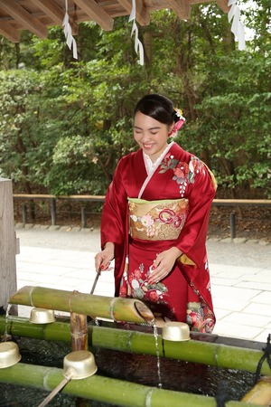 鶴岡八幡宮お参り 成人振袖お祝いロケーション撮影