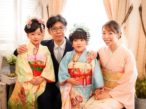 鎌倉七五三7歳写真 前撮り 双子でお祝い 10