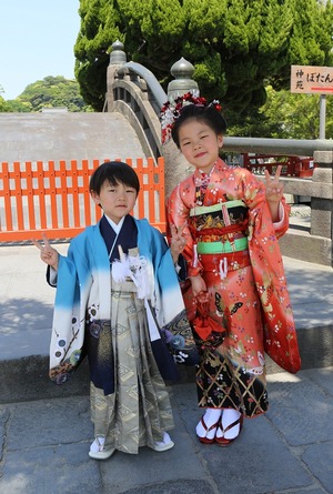 鎌倉753 鎌倉ロケーション撮影 八幡宮お参り 鎌倉記念写真