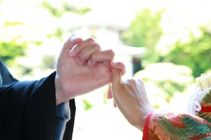 新緑屋外撮影 鎌倉結婚式 約束