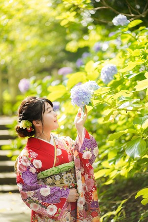 成人式前撮り 紫陽花 アジサイ ロケーションフォト 6