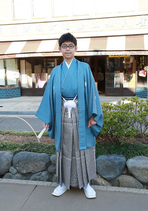 鎌倉小学生卒業袴 青色