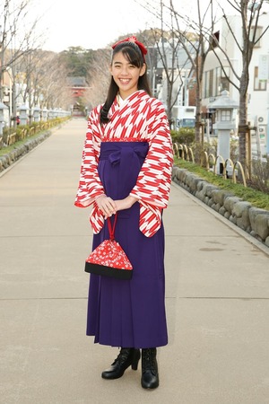 鎌倉小学生卒業袴女児11