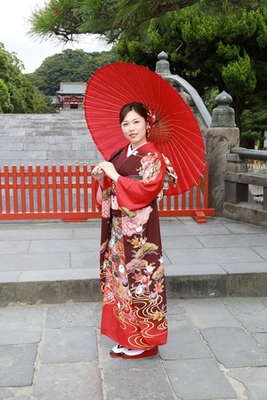 鶴岡八幡宮成人式振袖写真1