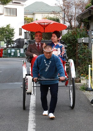 鎌倉 振袖前撮り 人力車ロケーション撮影