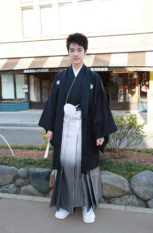 鎌倉小学生卒業袴 紋服着付け