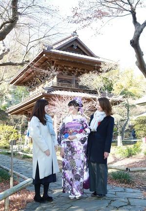 成人前撮り 家族写真 屋外