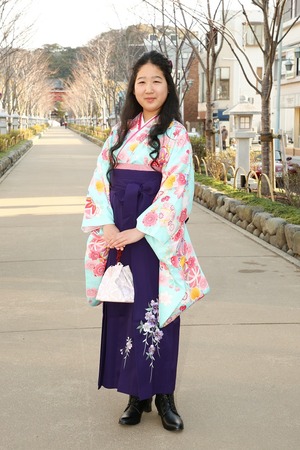 鎌倉小学生卒業袴女児12