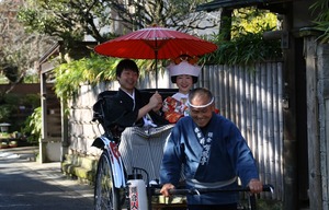 鎌倉婚礼前撮り撮影人力車ロケーション写真