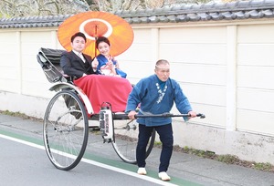 振袖屋外前撮り ロケーション撮影 人力車