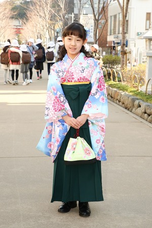 鎌倉小学生卒業袴女児21
