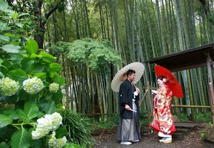 鎌倉和装前撮り あじさいロケーション 英勝寺
