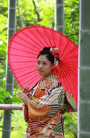 鎌倉振袖ロケーション撮影 竹
