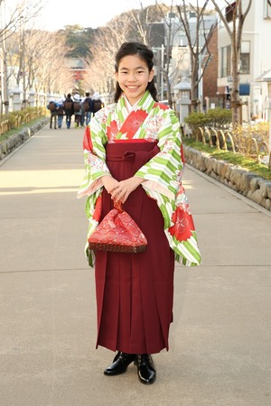 鎌倉小学生卒業袴女児18