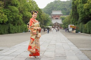 成人式 前撮り 鎌倉 鶴岡八幡宮ロケーションフォト