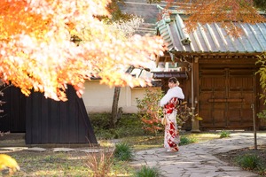 鎌倉 成人式前撮り 紅葉ロケーションフォト(4)