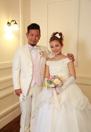 鎌倉着物スタジオ結婚式洋装写真