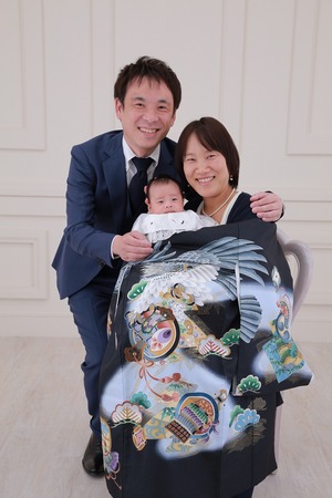 お宮参り 鎌倉家族写真 記念写真