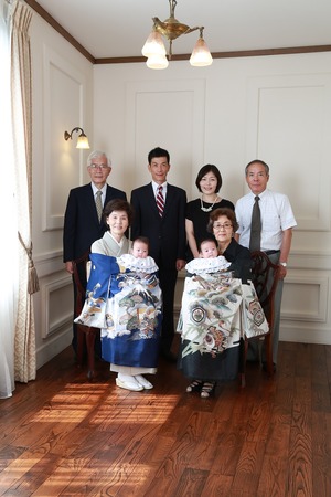 鎌倉お宮参り双子2