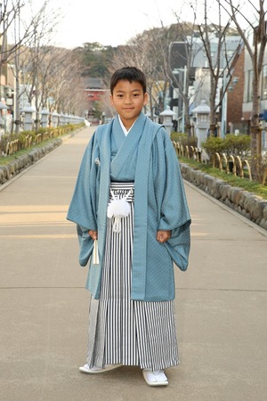 鎌倉小学生卒業袴男児13