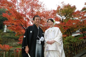 円覚寺紅葉婚礼写真1 (1)