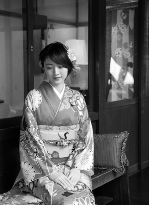 成人アンティーク写真振袖前撮り