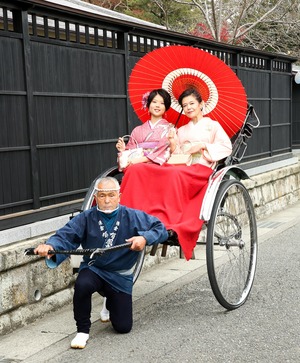 鎌倉 成人式前撮り 人力車ロケーションフォト 1