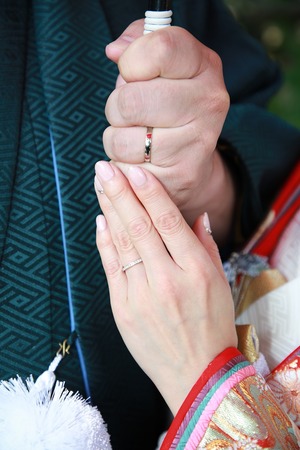 鎌倉結婚奉告祭 前撮り撮影 屋外ロケーション