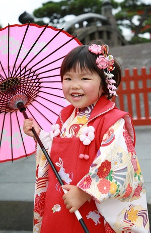 鶴岡八幡宮七五三屋外出張撮影フォトスタジオ