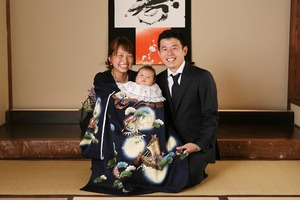 鎌倉お宮参り家族写真和室