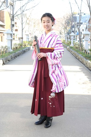 鎌倉小学生卒業袴 女児 (11)