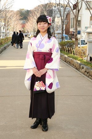 鎌倉小学生卒業袴女児16