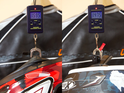 ヘルメットの重量