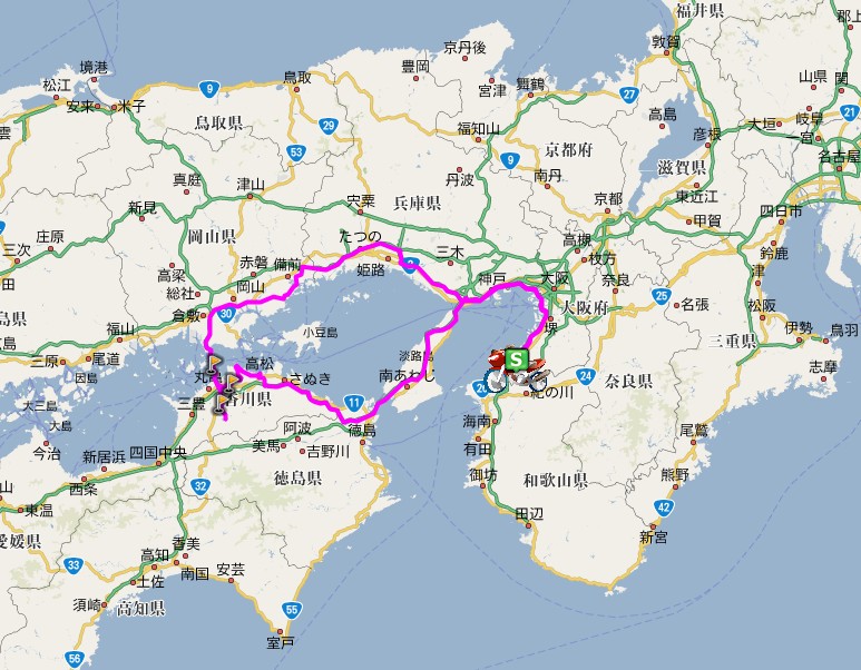 瀬戸大橋 明石海峡大橋横断600kmツーリング Kamarin Net