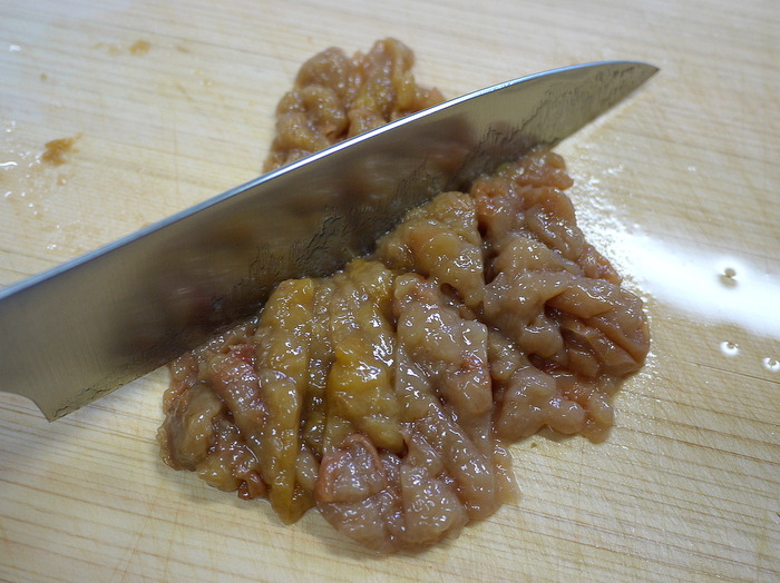 鶏肉の梅肉ソースがけ5