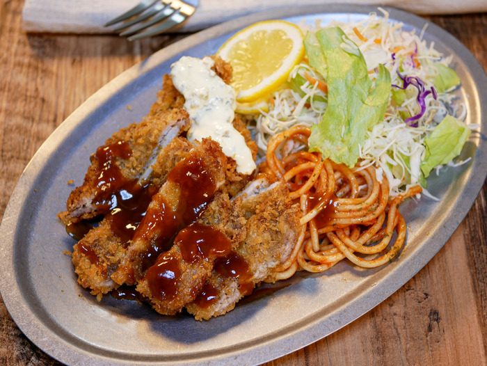 豚カツとカキフライ(牡蠣の下処理は)1