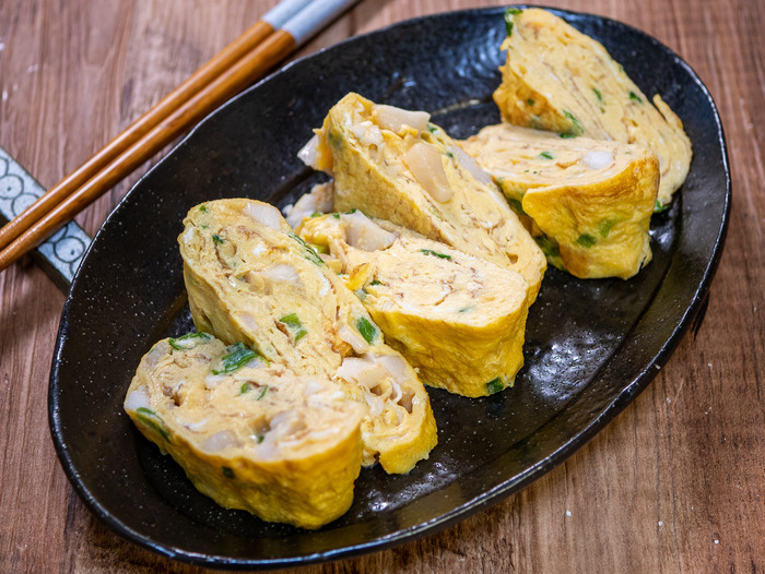 味付けは塩だけで十分 ホタテと青ねぎの卵焼き Qttaコクしょうゆ味 がけっこう美味しかった Sake To Ryouri Powered By ライブドアブログ